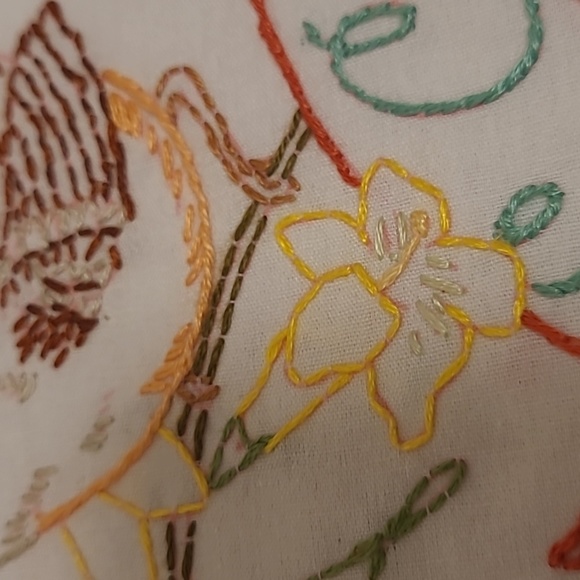 Vintage Hand Stitched South Carolina State Bird & Flower - Picture 11 of 16